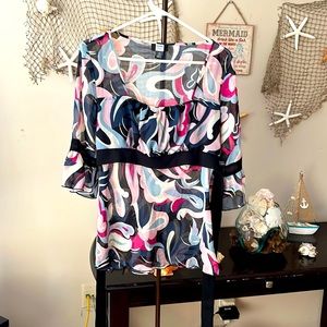 M womens sheer blouse